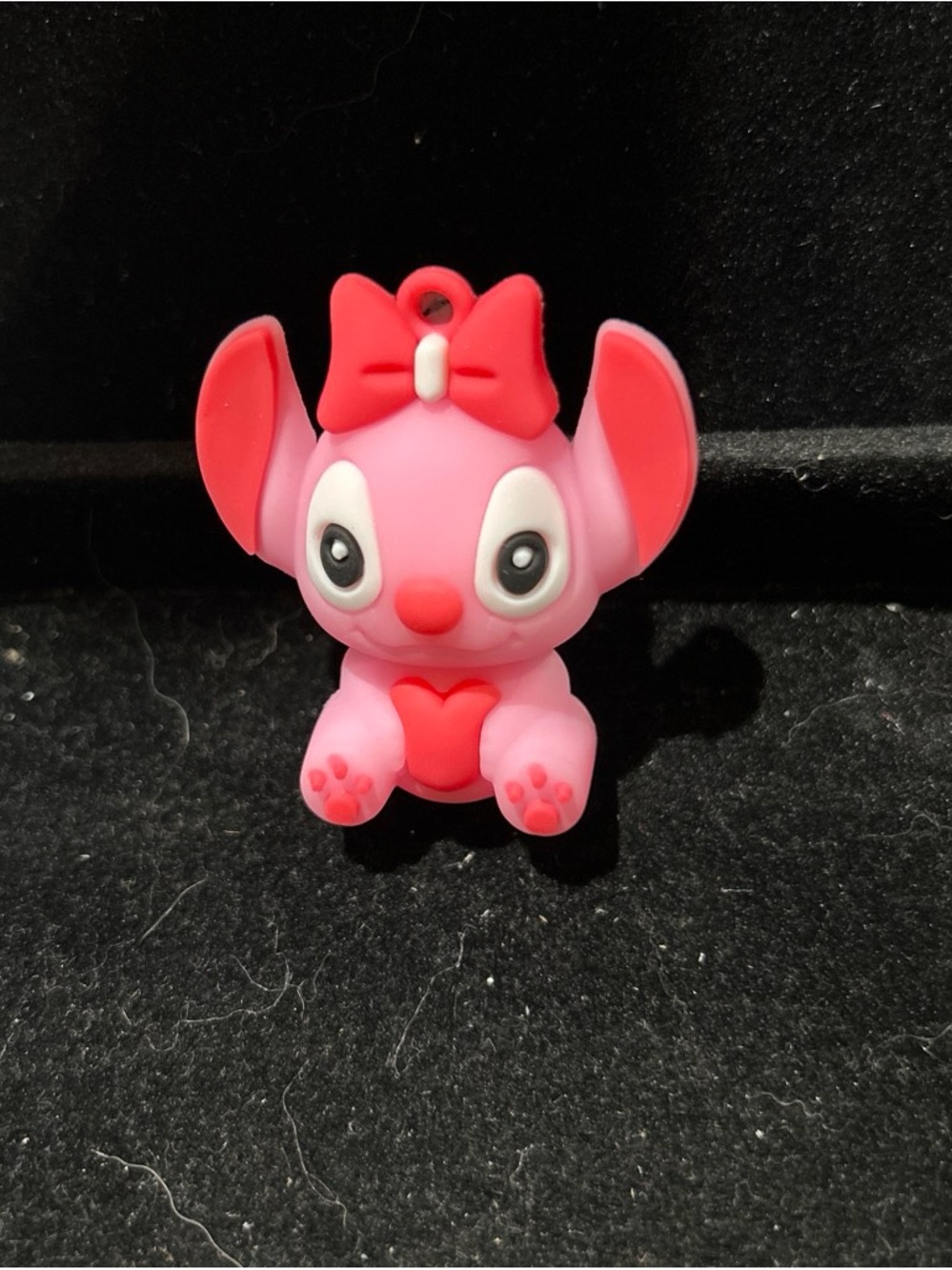 Pink Bow Plush-Style Kids Toy Keychain